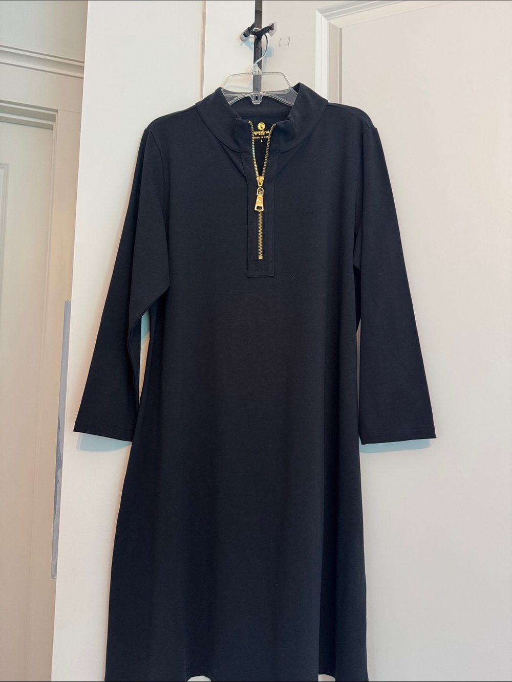 Spartina 449 Black Dress with Gold Zip Detail